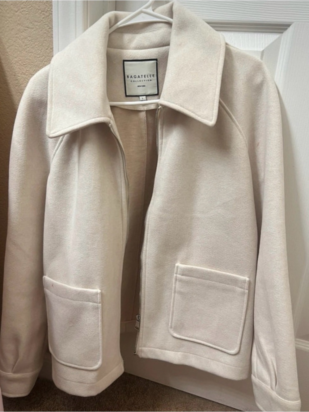 bagatelle Cream Zip-Front Jacket